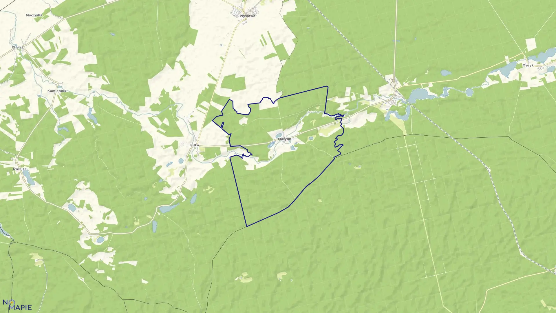 Mapa obrębu MARYLIN w gminie Drawsko